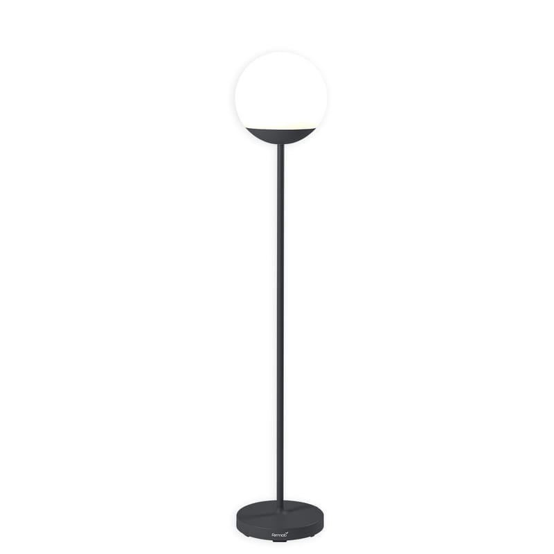 Lighting - Floor lamps - Mooon! LED Cordless outdoor floor lamp metal plastic material black / H 134 cm - Bluetooth - Fermob - Carbon - Aluminium, Polythene