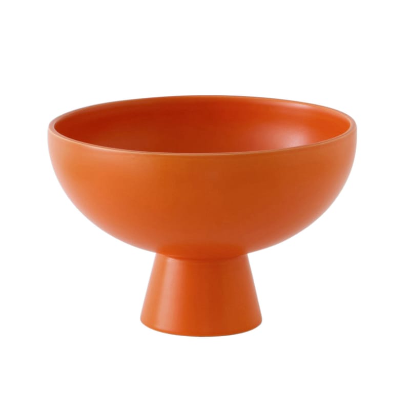 Tableware - Bowls - Strøm Large Bowl ceramic orange / Ø 22 cm - Handmade ceramic - raawii - Vibrant orange - Ceramic