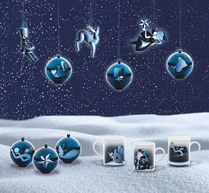 Blue christmas mugs clearance