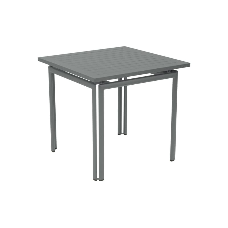 Outdoor - Garden Tables - Costa Square table metal grey / 80 x 80 cm - Fermob - Lapilli grey - Lacquered aluminium