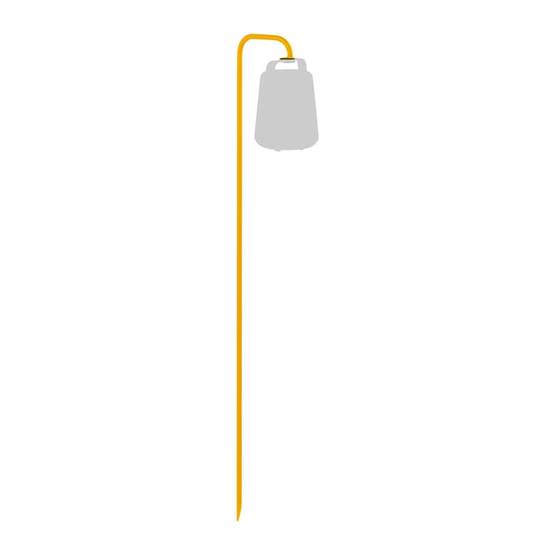Luminaire - Luminaires d\'extérieur - Accessoire  métal jaune / Pied à planter pour lampes Balad - H 159 cm - Fermob - Miel texturé - Acier peint