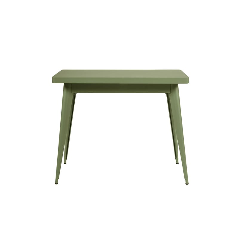 Furniture - Console Tables - 55 Console metal green / Sans tiroir - Pieds acier / L 90 cm - Tolix - Olive (mat fine texture) - Lacquered steel