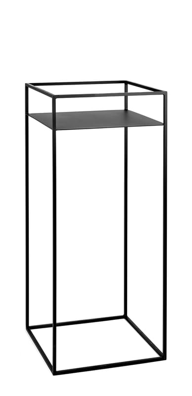 Furniture - Coffee Tables -  Plant stand metal black / Small table - 39 x 39 cm x H 90 cm - Serax - Black - Lacquered metal