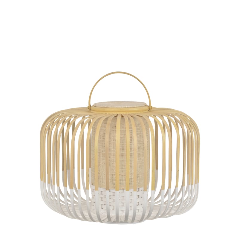 Lampe De Table Tissée En Bambou Style Zen Abat-Jour En Bambou