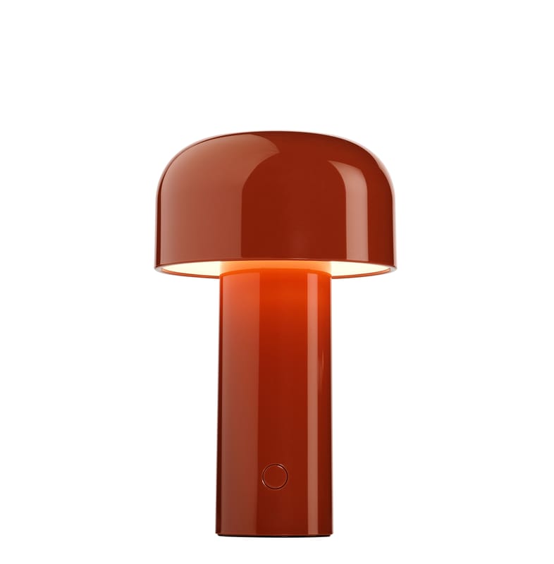 Icons - Iconic lighting - Bellhop Wireless rechargeable lamp plastic material red / Wireless - Refill via USB - Flos - Brick - Polycarbonate