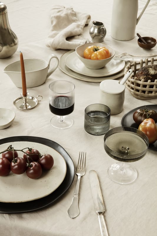 Ferm Living Flow Plate mottled off white Made In Design UK