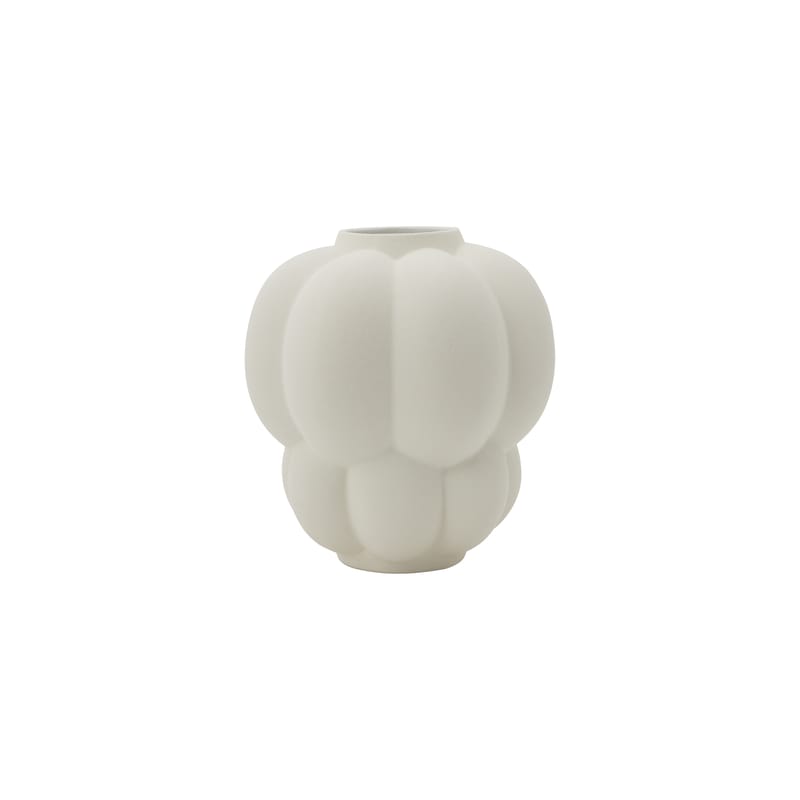 Decoration - Vases - Uva Vase ceramic white / Ø 20 x H 22 cm - AYTM - H 22 cm / Cream - Sandstone