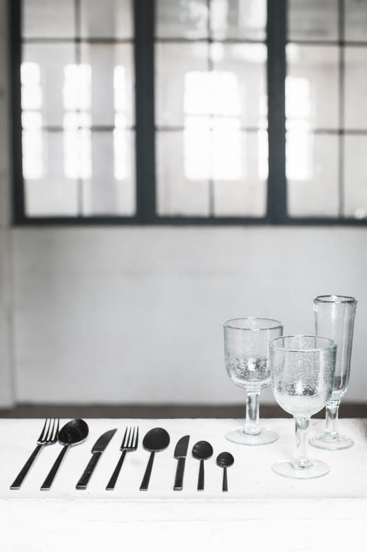 ménagère, couvert de table, inox, design, moderne, noir - Pure Serax