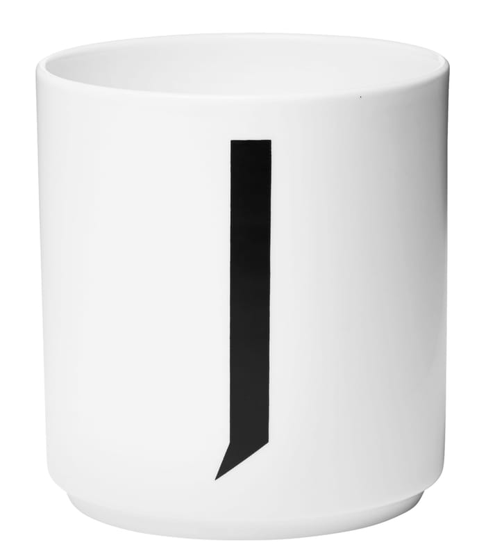 Tableware - Coffee Mugs & Tea Cups - A-Z Mug ceramic white Porcelain - J - Design Letters - White / J - China