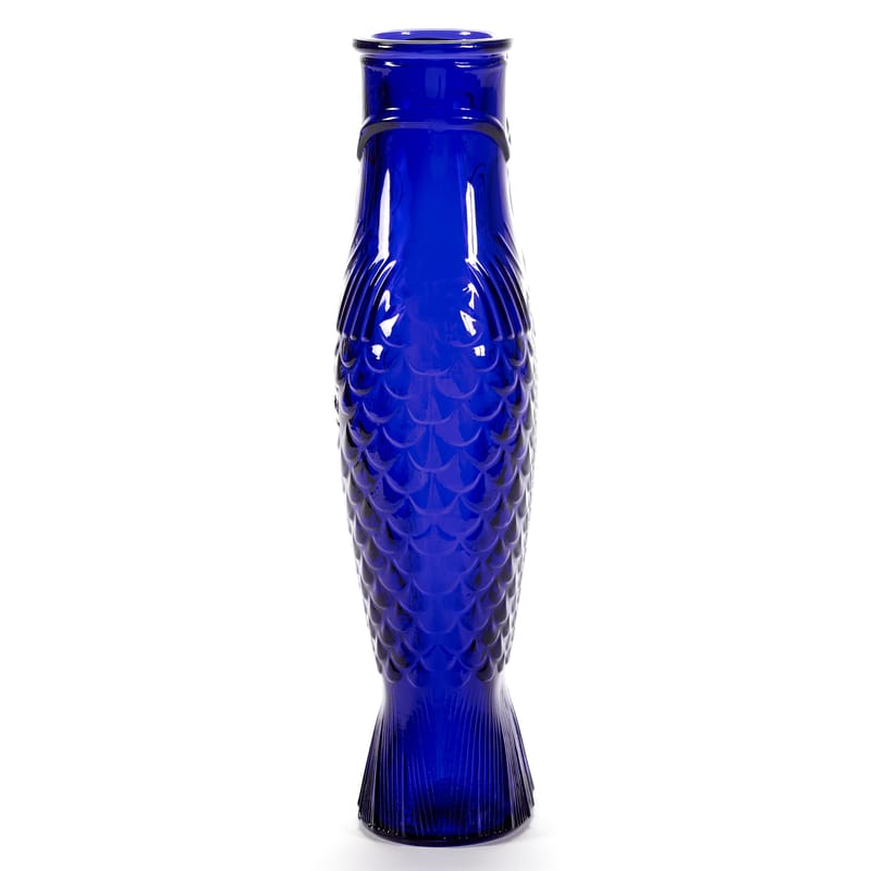 XD Design Caraffa In Vetro Hyta Da 0,5L Con Coperchio/Bicchiere – Blu, Fatta A Mano - 2