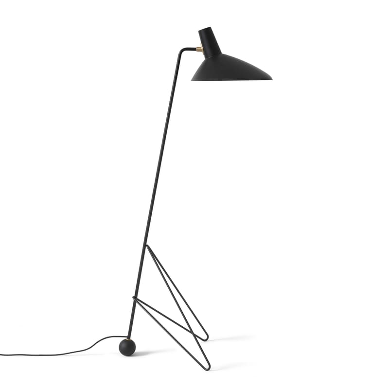 Lighting - Floor lamps - Tripod HM8 Floor lamp metal black / 1953 model - &tradition - Black - Aluminium, Steel