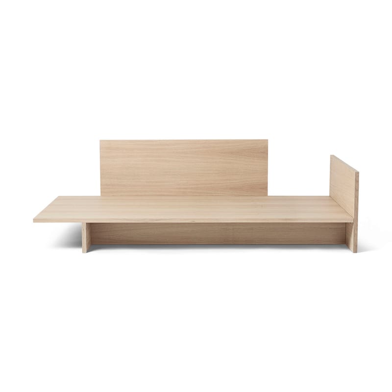 Furniture - Beds - Kona Bed for 1 person natural wood / 90 x 200 cm - Ferm Living - Light oak - Lacquered oak veneer