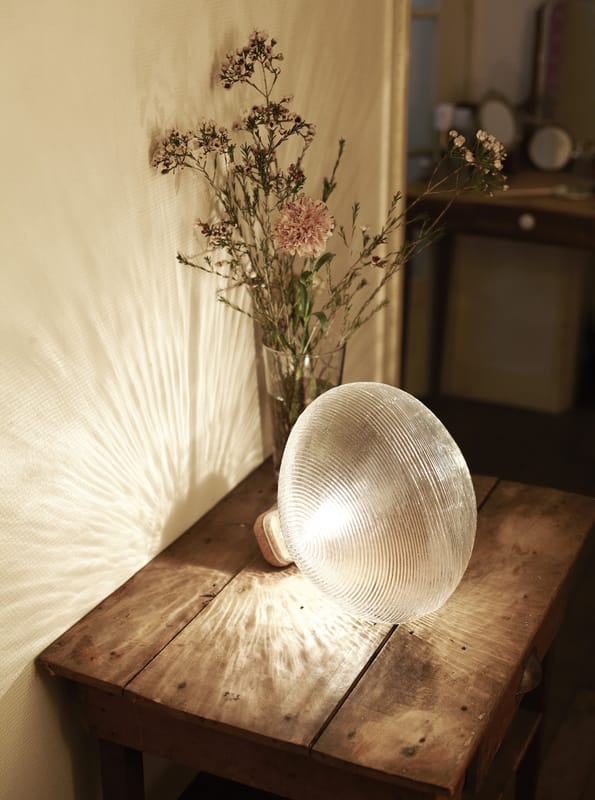 Table Bubble, Lumière Blanche + Plaque De Verre  Luminaires De Terrasse  MOREE « Kauai Fun Glass