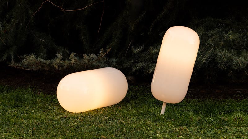 Lampe d'extérieur en polyéthylène LED blanc fabriquée en Italie