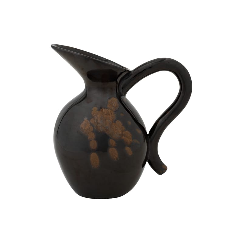 Tableware - Water Carafes & Wine Decanters - Verso Carafe ceramic brown / 2.5 L - Sandstone - Ferm Living - Dark brown - Reactive glaze stoneware