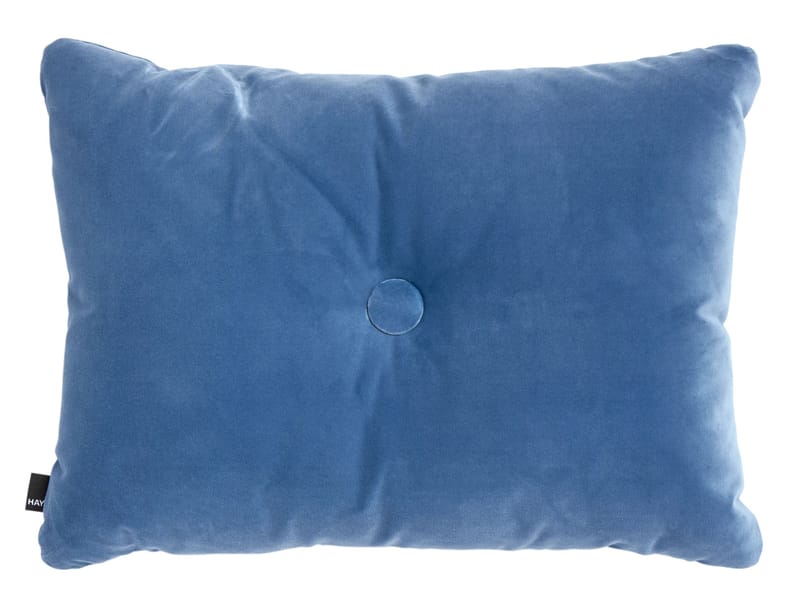 Décoration - Coussins - Coussin Dot - Velours tissu bleu / 60 x 45 cm - Hay - Bleu - Polyester, Velours