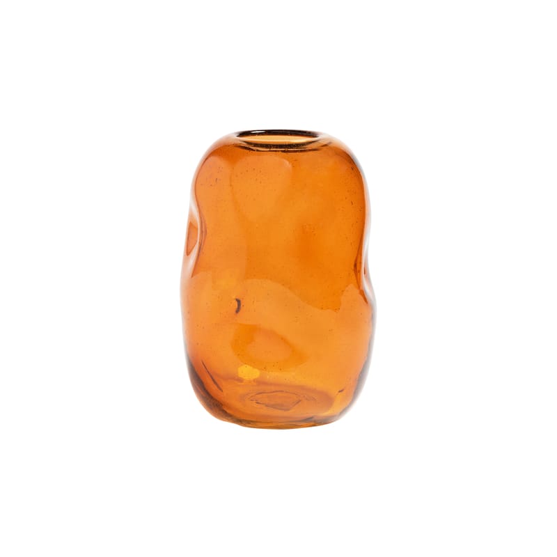 Decoration - Vases - Bubble Vase glass orange / Recycled glass - Ø 13 x H 22 cm - & klevering - H 22 cm / Orange - Recycled glass