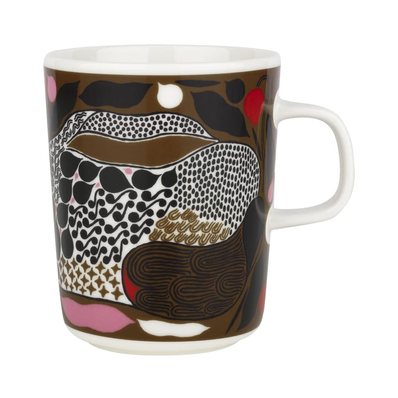 Table et cuisine - Tasses et mugs - Mug Rusakko céramique multicolore / 25 cl - Marimekko - Rusakko / Multicolore - Grès