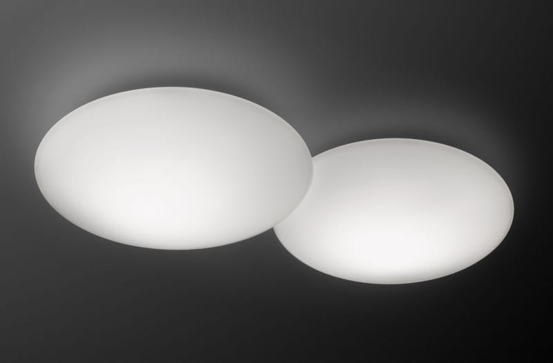Luminaire - Plafonniers - Plafonnier Puck verre blanc Double - Vibia - Blanc - Verre soufflé