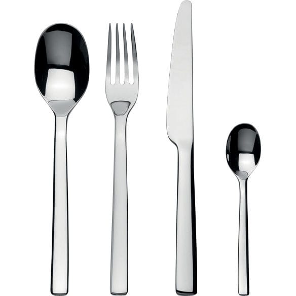 Tableware - Cutlery - Ovale Kitchen cupboard metal For 6 people - Alessi - 24 pieces - Mirror polished stainless steel - Steel