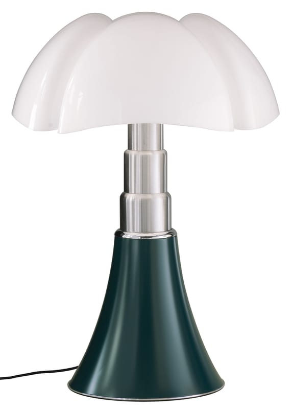 Luminaire - Lampes de table - Lampe de table Pipistrello / H 66 à 86 cm - Gae Aulenti, 1965 - Martinelli Luce - Vert Agave - Acier galvanisé, Aluminium laqué, Méthacrylate
