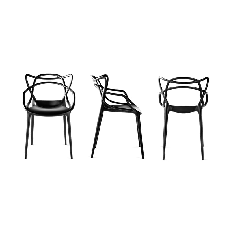 Kartell Masters Stacking chair black Made In Design UK
