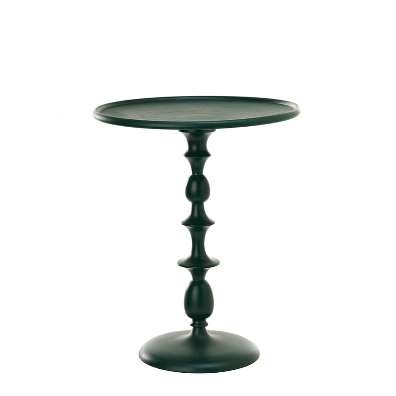 Furniture - Coffee Tables - Classic End table metal green / Ø 46 x H 55 cm - Cast aluminium - Pols Potten - Dark green - Lacquered cast aluminium