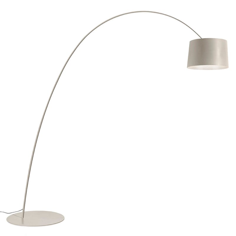 Lighting - Floor lamps - Twiggy Elle Floor lamp composite material beige / LED - My Light Bluetooth / H 232 to 251 cm - Depth 260 cm - Foscarini - Light grey - Composite material, Fibreglass, Varnished metal