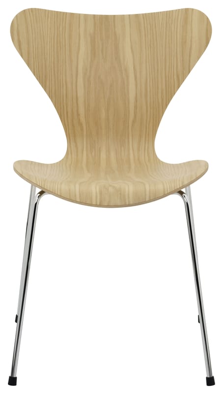 Möbel - Stühle  - Stapelbarer Stuhl Série 7 holz natur Holz natur - Fritz Hansen - Eiche - klarlackbeschichtetes Eichenholzfurnier, Stahl