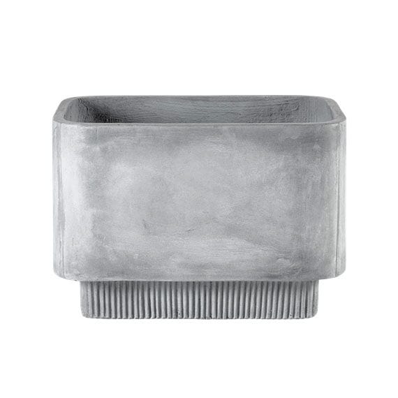 Pianta artificiale in vaso di cemento h26cm grigio - Atmosphera créateur  d'intérieur