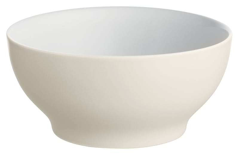 Tableware - Bowls - Tonale Bowl ceramic beige white Small bowl - Alessi - White yellow - Stoneware ceramic