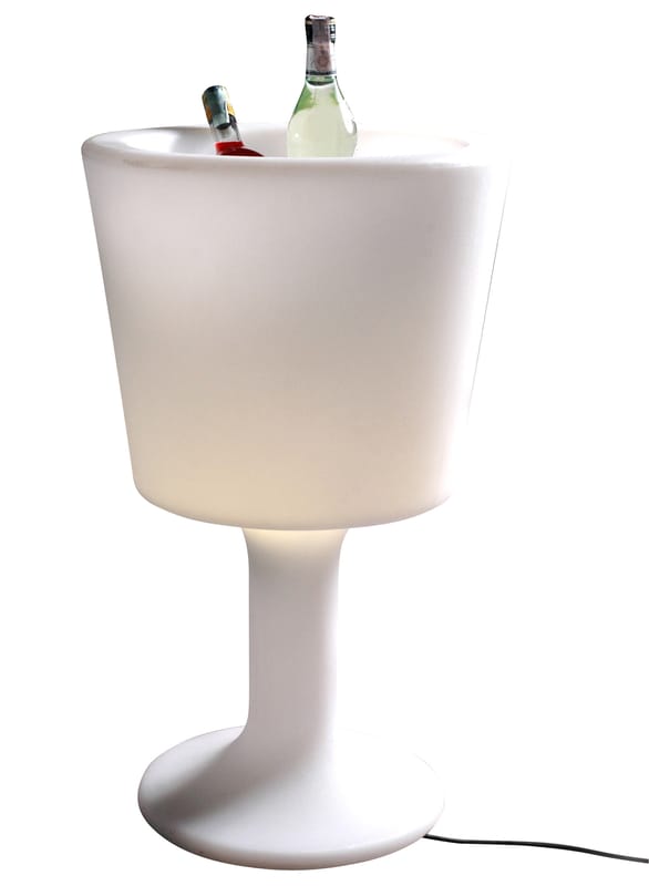 Furniture - Illuminated Furniture & Light UP Tables - Light Drink Luminous bottle holder plastic material white Luminous - Slide - White - recyclable polyethylene