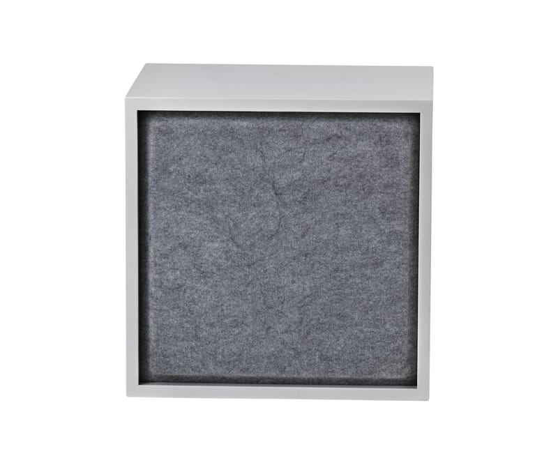 Furniture - Bookcases & Bookshelves -  Acoustics board textile grey For Medium Stacked shelf  - 43x43 cm - Muuto - Grey - Felt