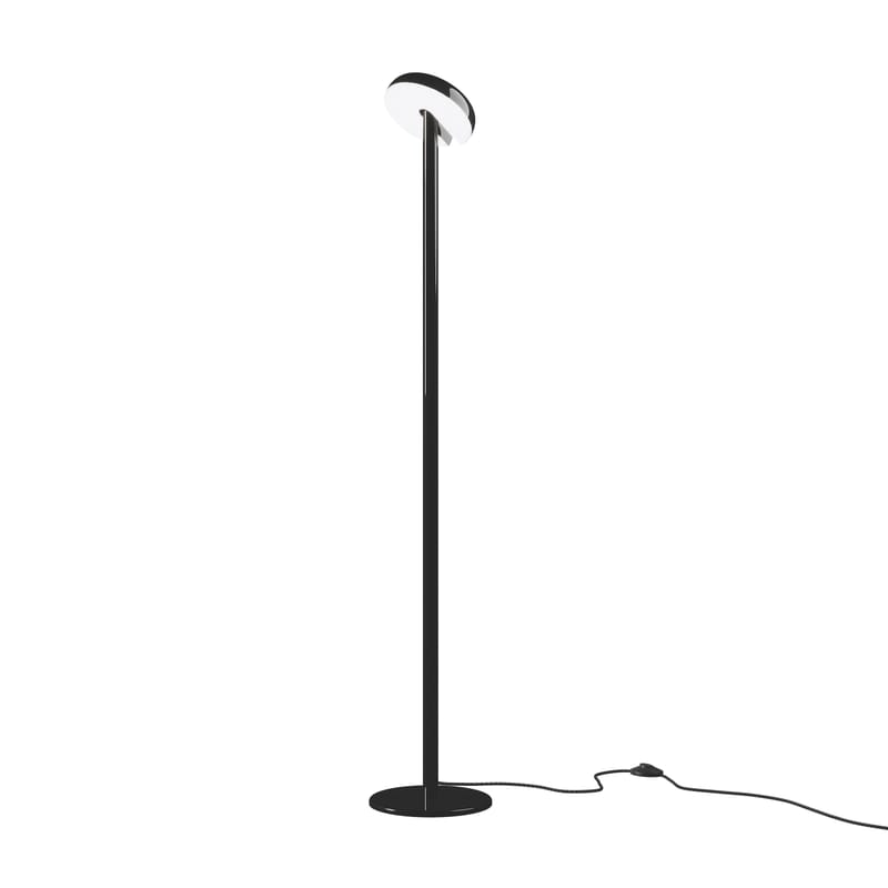 Luminaire - Lampadaires - Lampadaire Cabriolette LED métal noir / Orientable - Martinelli Luce - Noir - Aluminium peint
