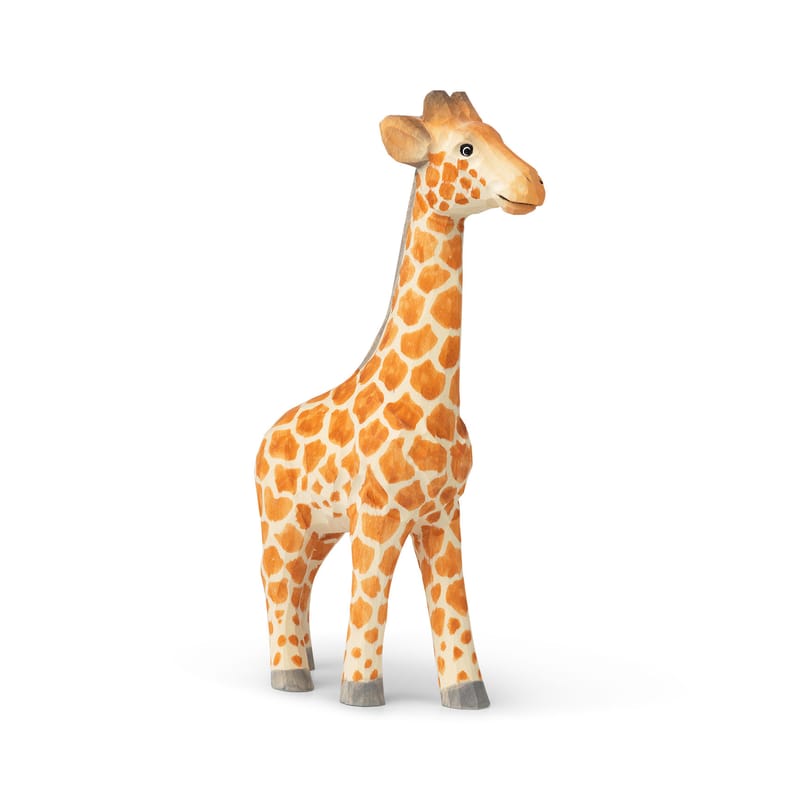 Decoration - Children\'s Home Accessories - Animal Figurine wood multicoloured / Giraffe - Hand-carved wood - Ferm Living - Giraffe - Poplar wood