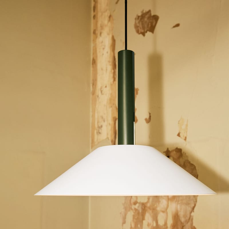 NINE Hook Small Pendant white green Made In Design UK