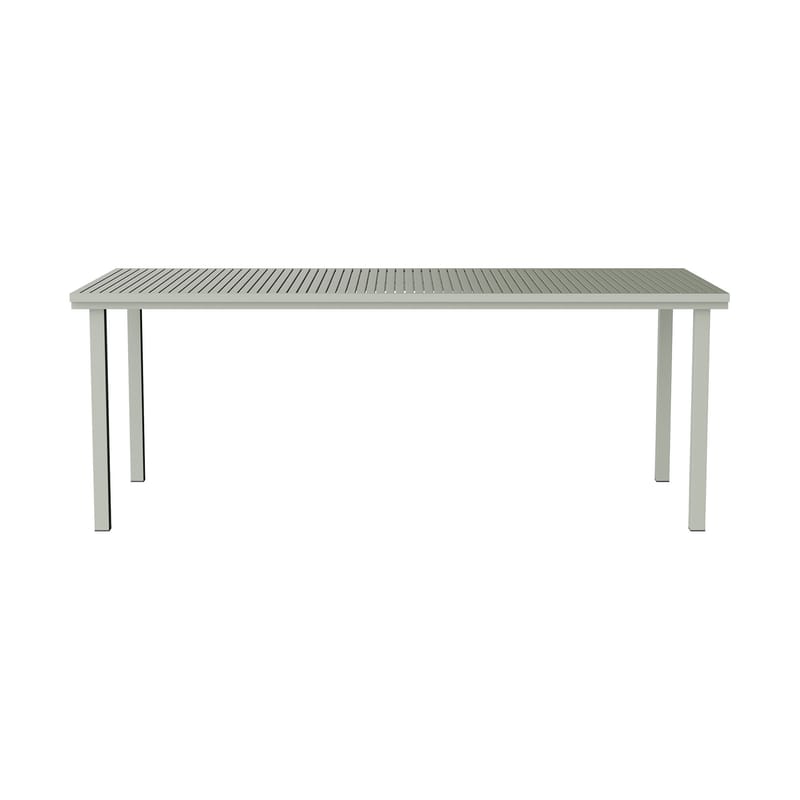 Jardin - Tables de jardin - Table rectangulaire 19 Outdoors métal gris / 200,5 x 90 cm - Aluminium - NINE - Gris - Aluminium thermolaqué