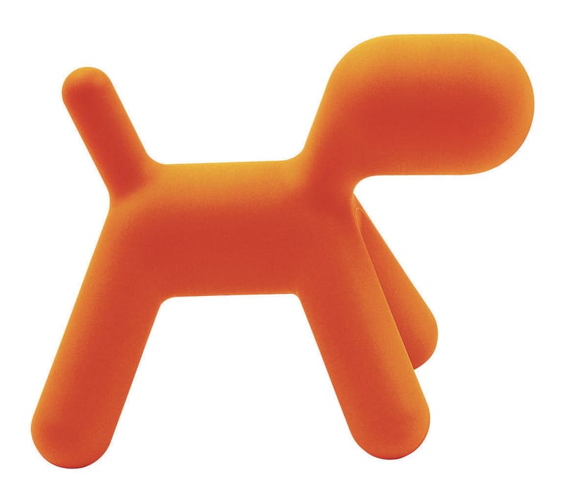 Möbel - Möbel für Kinder - Dekoration Puppy Medium plastikmaterial orange L 56 cm - Magis - Orange, matt - rotationsgeformtes Polyäthylen