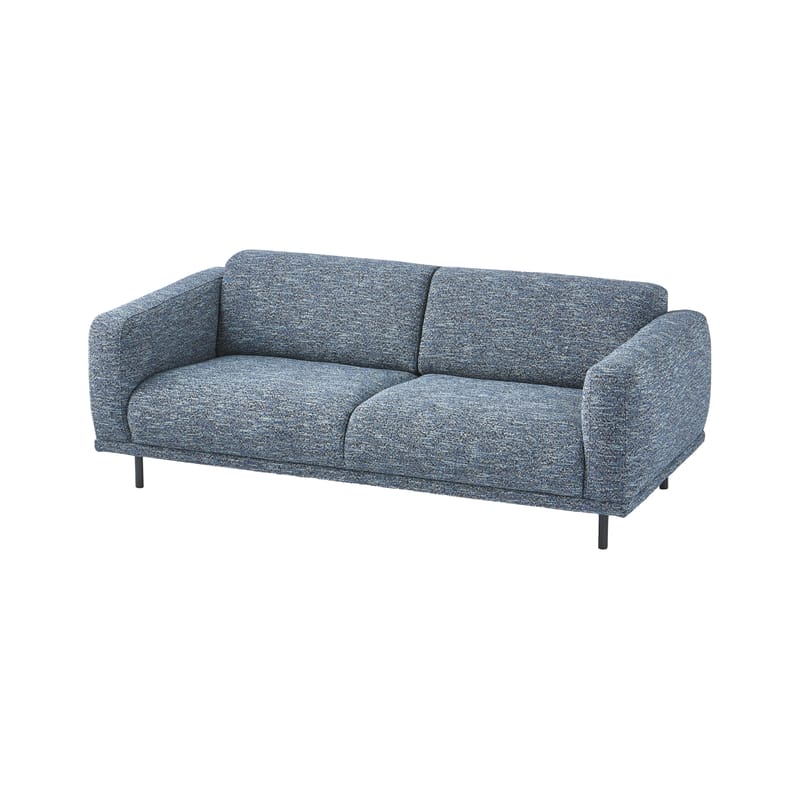 Furniture - Sofas - Teddy Straight sofa textile blue / L 206 cm - Pols Potten - Blue - Fabric, HR foam, springs, Wood
