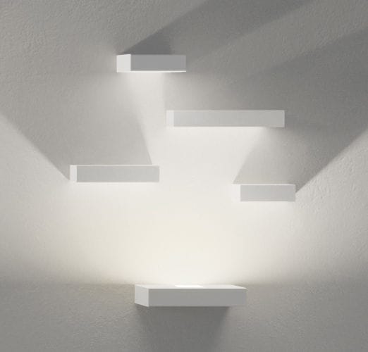 Illuminazione - Lampade da parete - Applique Set metallo bianco LED / Set 5 moduli - Vibia - Bianco - metallo laccato, policarbonato