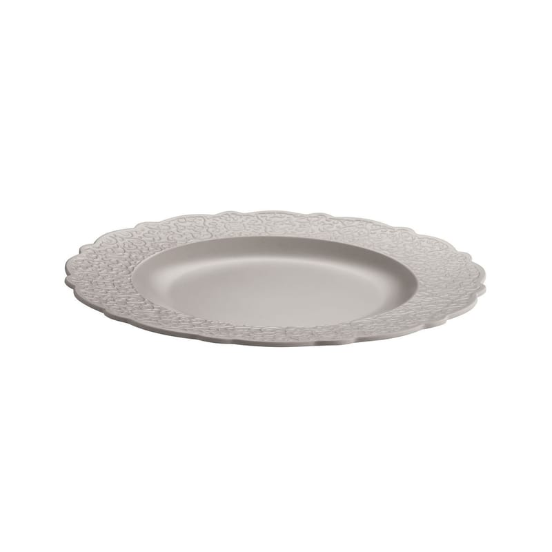 Table et cuisine - Assiettes - Assiette Dressed en plein air plastique gris - Alessi - Gris chaud - Mélamine