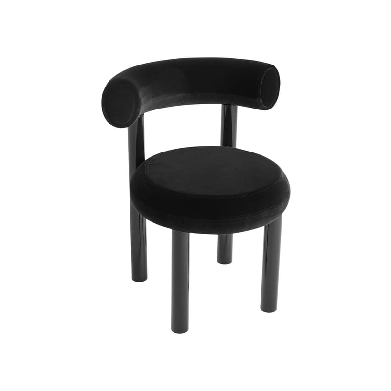 Gepolsterter Stuhl Fat von Tom Dixon - schwarz