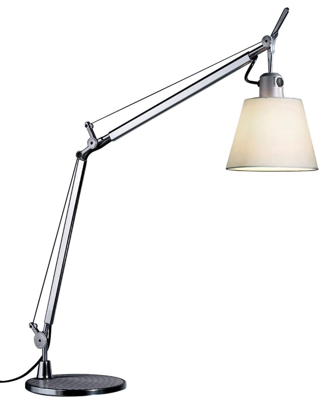 Luminaire - Lampes de table - Lampe de table Tolomeo Basculante - Artemide - Aluminium & papier parchemin - Aluminium, Papier parchemin
