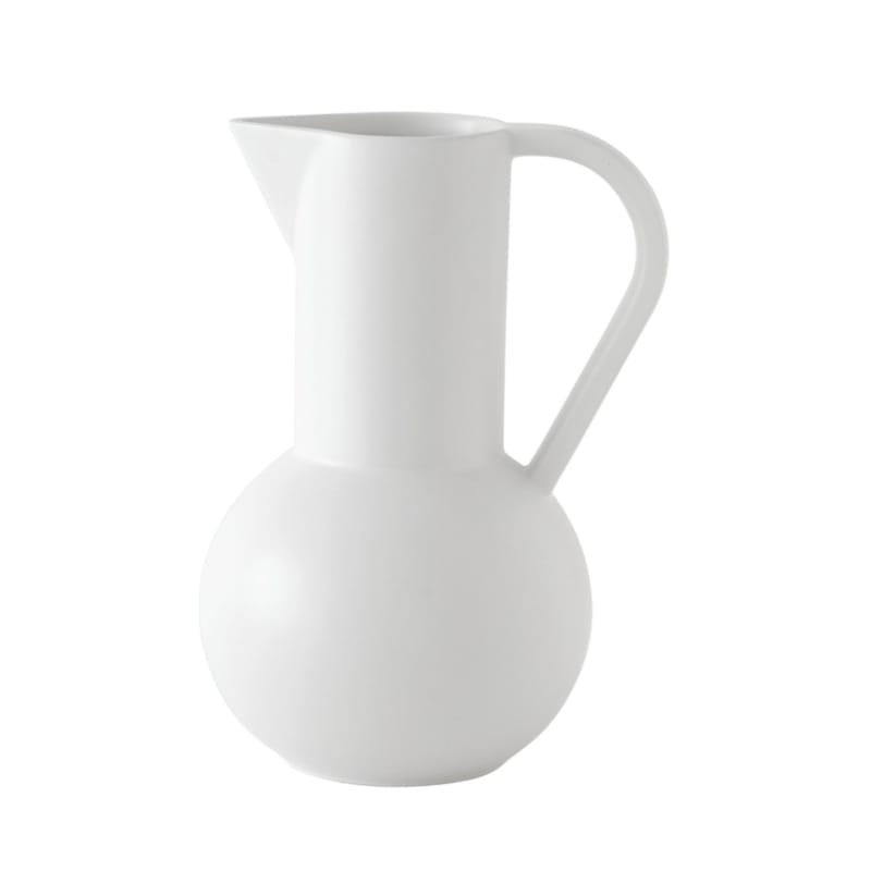 Tableware - Water Carafes & Wine Decanters - Strøm Large Carafe ceramic grey / H 28 cm - Handmade ceramic - raawii - Misty grey - Ceramic