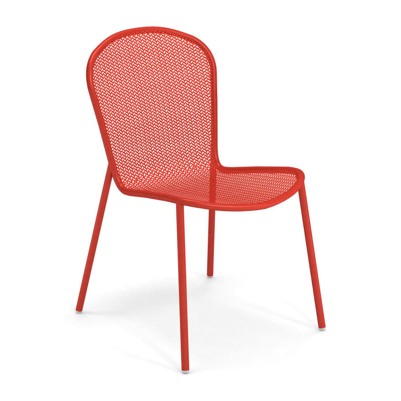 Mobilier - Chaises, fauteuils de salle à manger - Chaise Ronda XS métal rouge / L 51,5 cm - Emu - Rouge - Acier