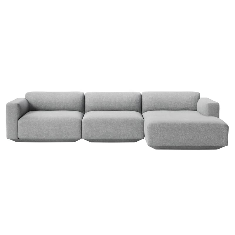 Furniture - Sofas - Develius F Corner sofa textile grey / 4 seats - L 309 cm / Right-hand chaise longue - &tradition - Grey (Hallingdal 130 fabric) - Fabric, HR foam, Wood