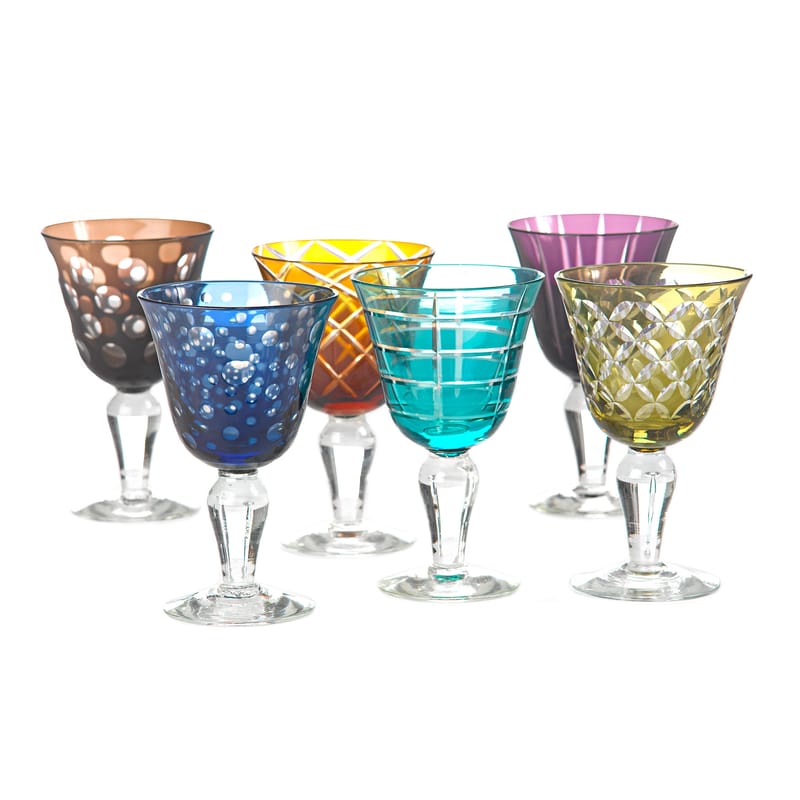 Bicchiere da vino Cuttings di Pols Potten - multicolore
