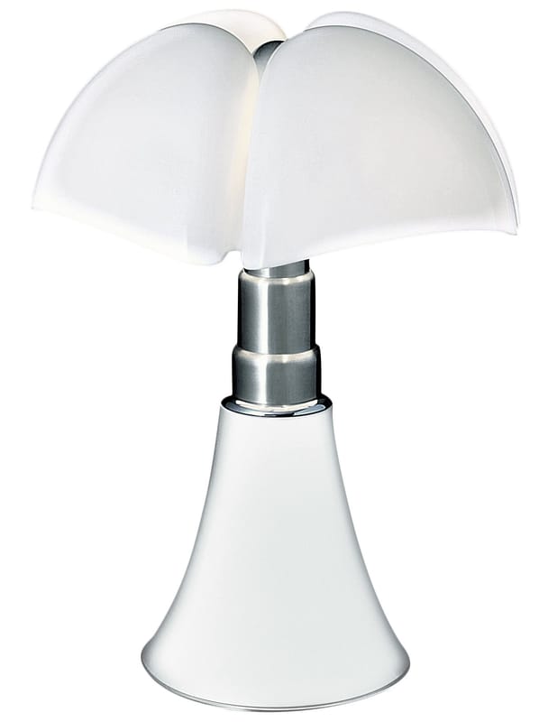 Luminaire - Lampes de table - Lampe de table Pipistrello   / H 66 à 86 cm - Martinelli Luce - Blanc - Acier galvanisé, Aluminium laqué, Méthacrylate opalin