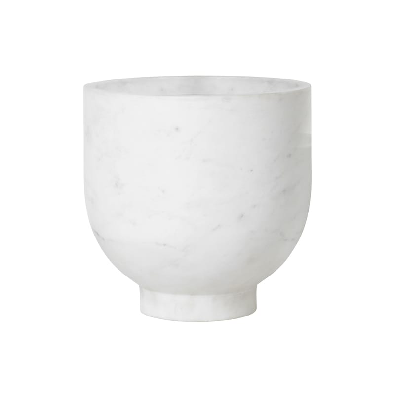 Tableware - Around wine - Alza Champagne bucket stone white / Marble - Ø 23 x H 23 cm - Ferm Living - White - Marble
