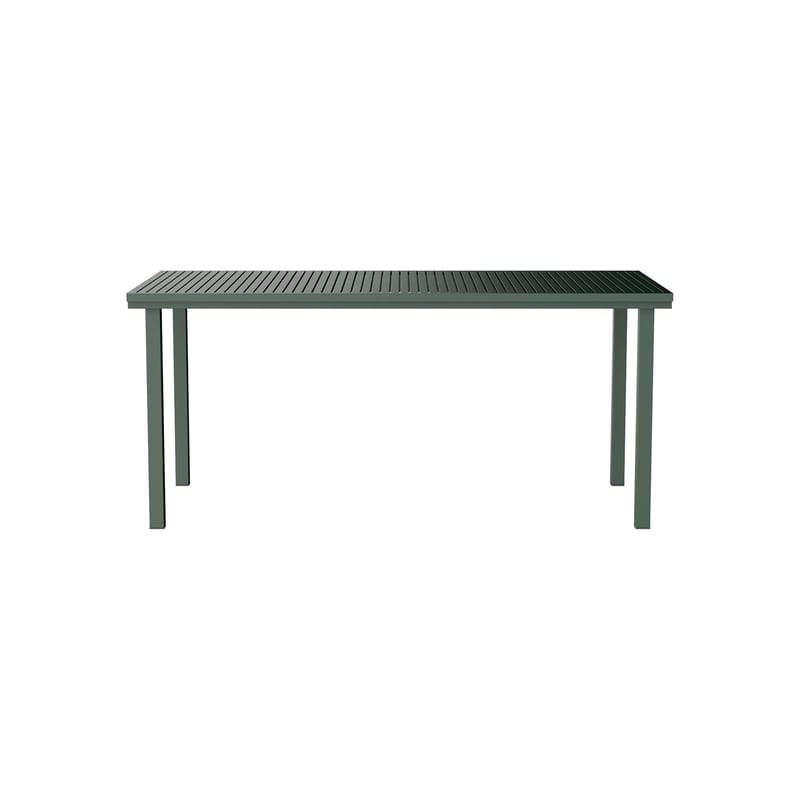 Jardin - Tables de jardin - Table rectangulaire 19 Outdoors métal vert / 167,5 x 80,5 cm - Aluminium - NINE - Vert - Aluminium thermolaqué